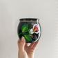 Black Ceramic Floral Artesanal Mug