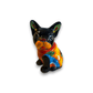 Vibrant Handcrafted Talavera French Bulldog Statue | Unique Medium Dog Sculpture