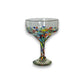 Hand-Blown Mexican Margarita Glass | Confetti Speckle Style