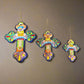 Set of 3 Talavera Wall Crosses | Handmade Mexican Ceramic Art