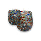 Confetti Stemless Wine Glass | Hand-Blown Mexican Pebbled Cup