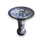 Blue & White Talavera Bird Bath | Mexican Garden Art