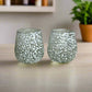 White Pebbled Wine Glass | Hand-Blown Mexican Stemless Glassware