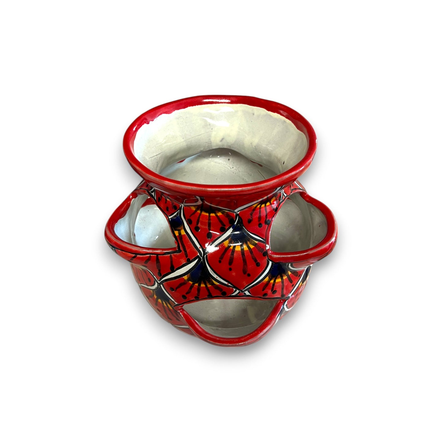 Talavera Strawberry Planter | Red Peacock Design