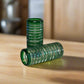 Mexican Double Shot Glass | Hand-Blown Green Swirl Barware