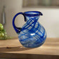 Blue Swirl Glass Pitcher | Hand-Blown Mexican Drinkware