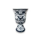 XL Black Talavera Planter | Hand-Painted Pedestal Flower Pot