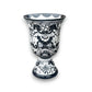 XL Black Talavera Planter | Hand-Painted Pedestal Flower Pot