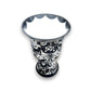 XL Black Talavera Planter | Hand-Painted Pedestal Flower Pot