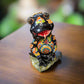 Hand-Painted Talavera Frog Statue | Mexican Ceramic Animal Decor