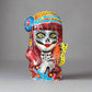Talavera Butterfly Skull Planter | Handcrafted Day of the Dead Ceramic Pot