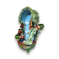 Handcrafted Mexican Outdoor Fountain | Painted Traditional Water Feature