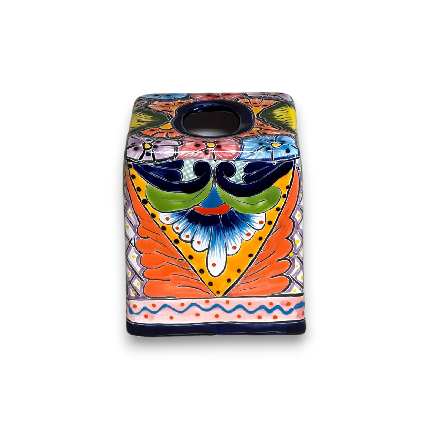 Talavera Tissue Box Cover | Colorful Hand-Painted Bathroom Decor
