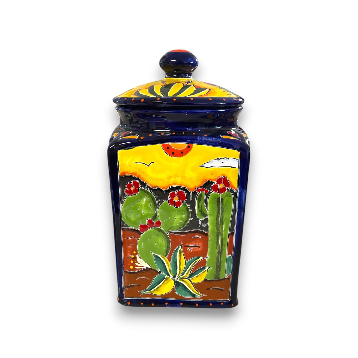 Handmade Desert Canister Set | Colorful Mexican Talavera Pottery