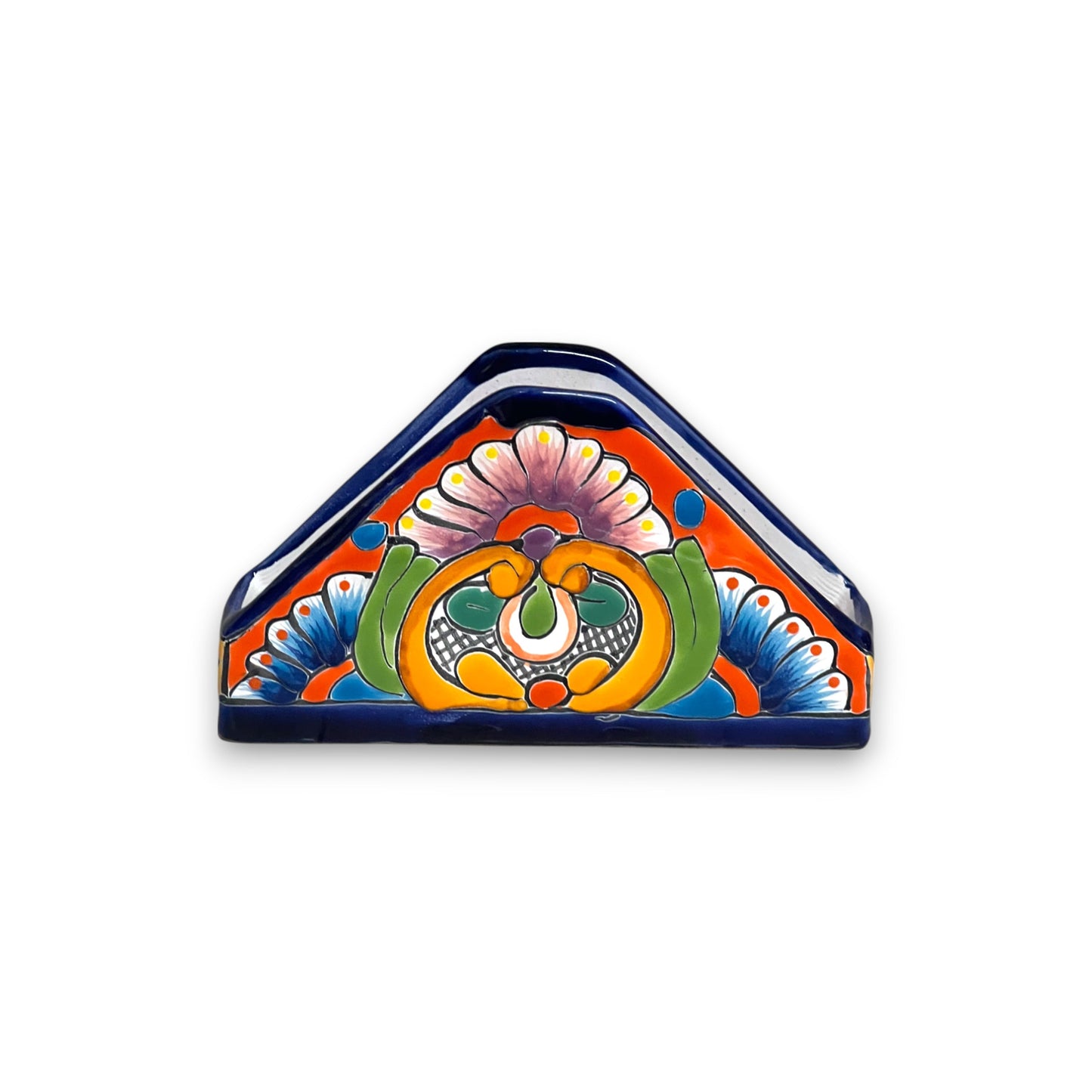 Talavera Napkin Holder | Hand-Painted Mexican Ceramic Decor
