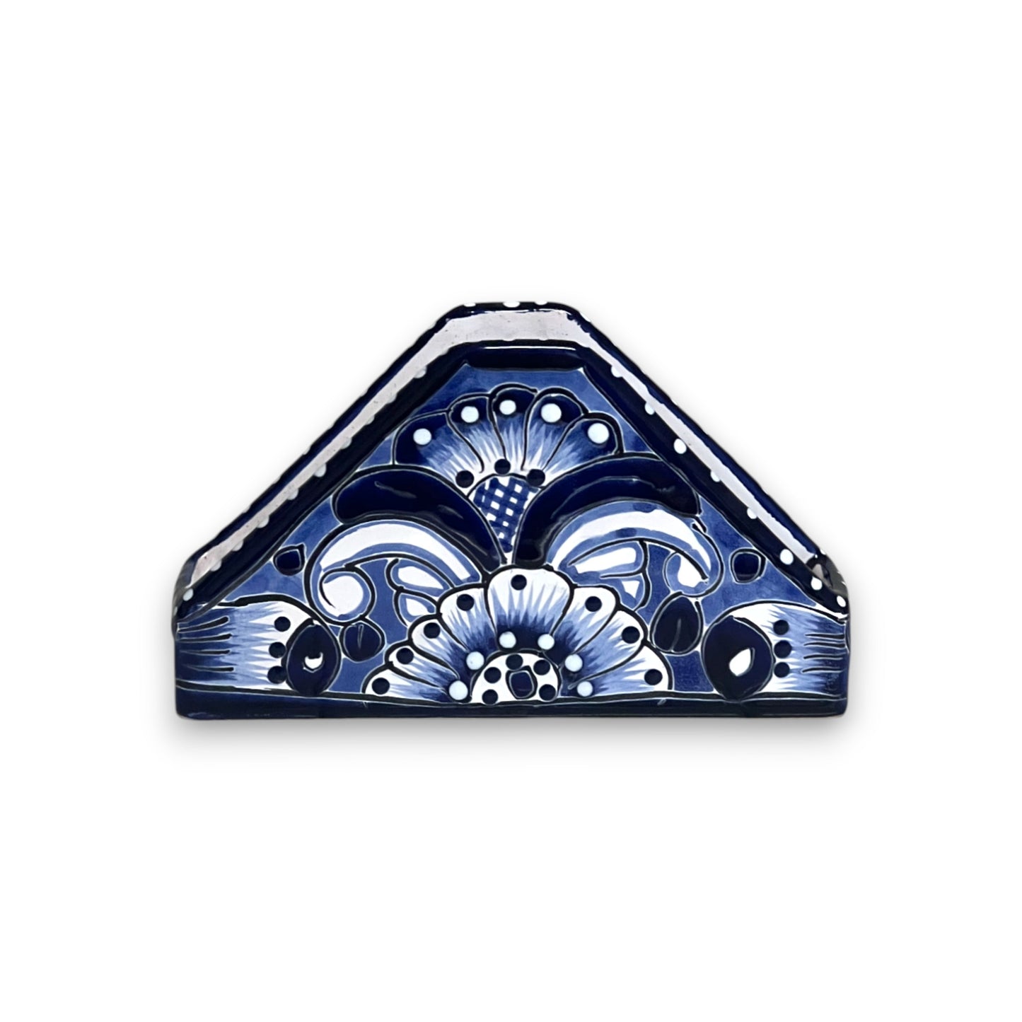 Talavera Napkin Holder | Mexican Blue & White Decor