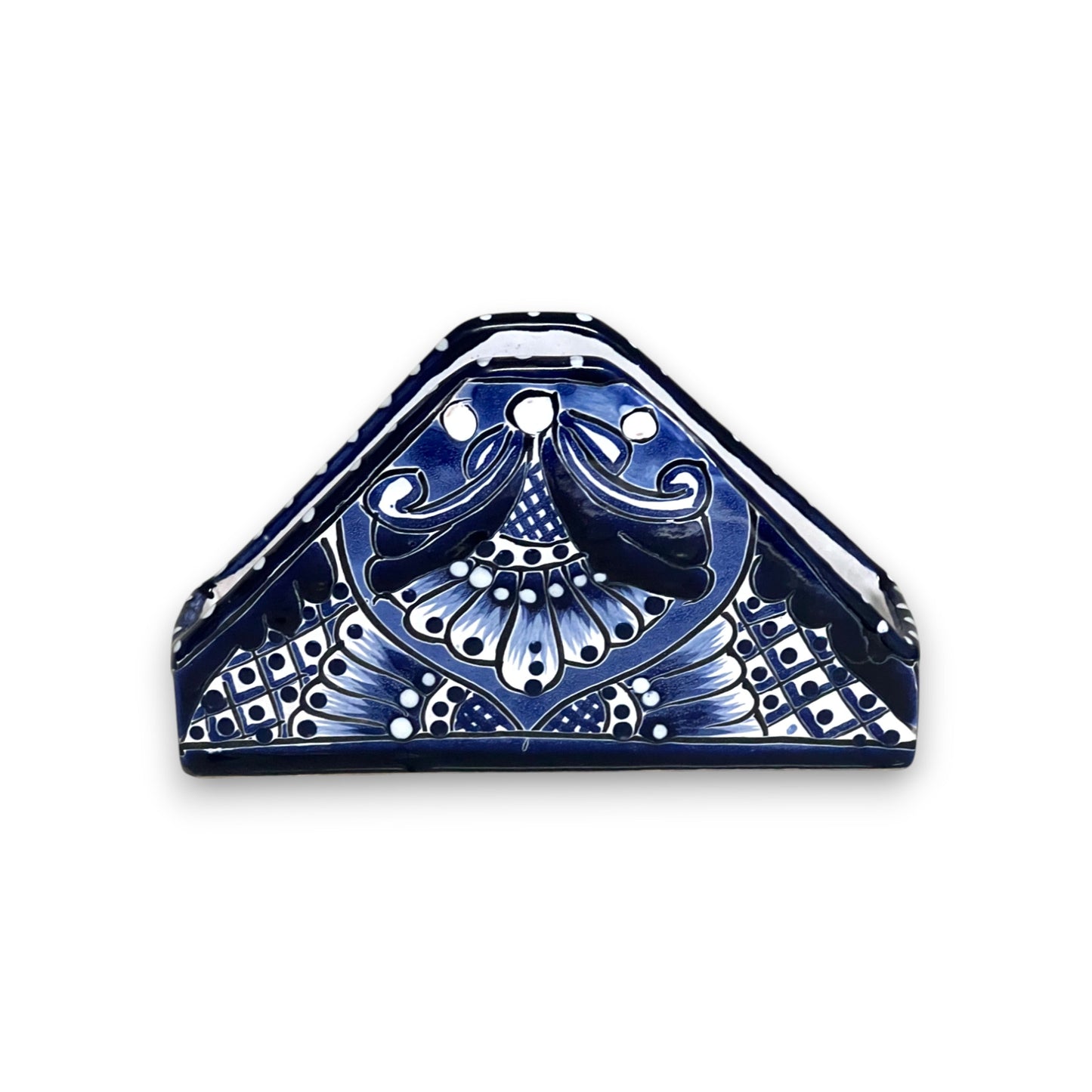Talavera Napkin Holder | Mexican Blue & White Decor