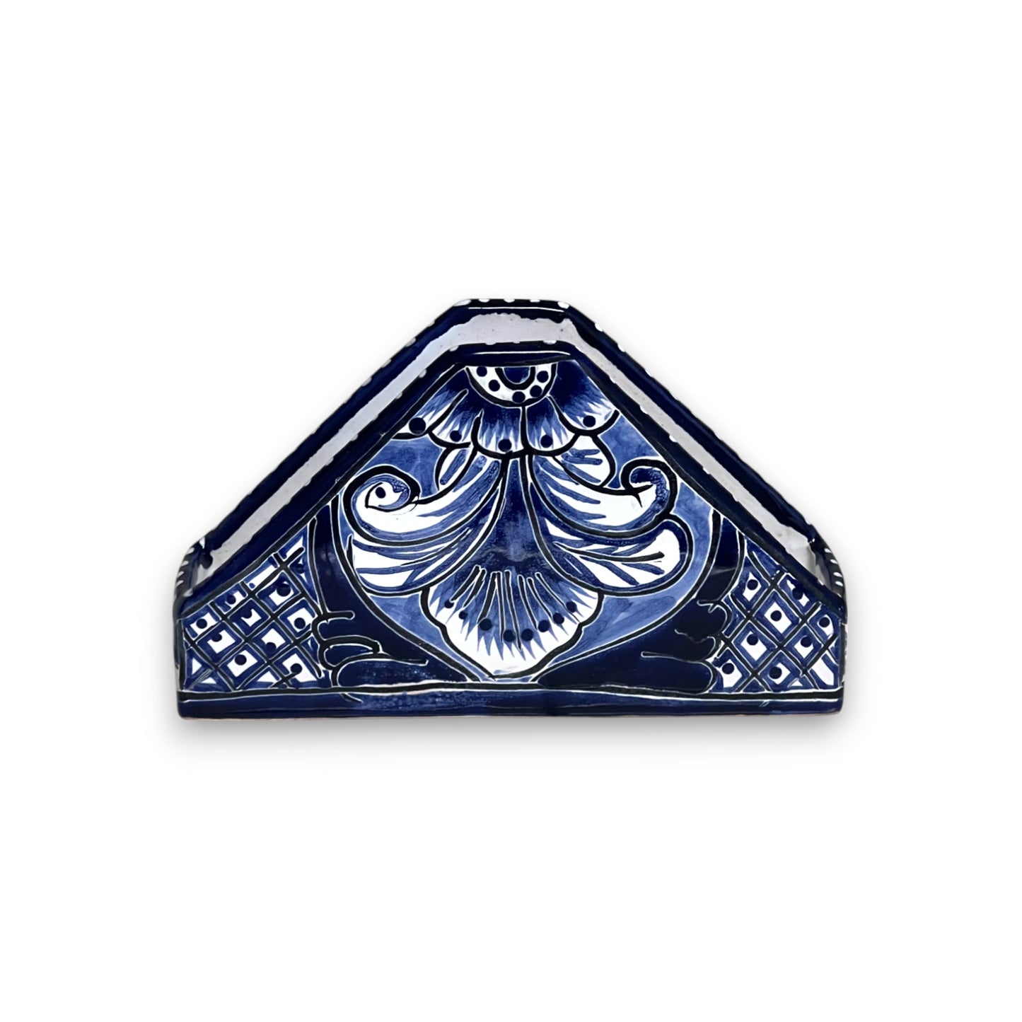 Talavera Napkin Holder | Mexican Blue & White Decor