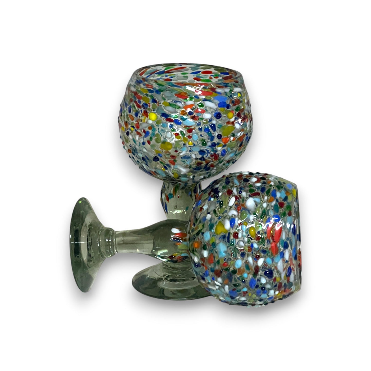Mexican Margarita Glass | Fish Bowl Confetti Pebble
