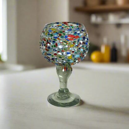 Mexican Margarita Glass | Fish Bowl Confetti Pebble
