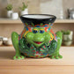 Talavera Frog Planter | Colorful Hand-Painted Mexican Ceramic Pot