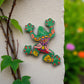 Hand-Painted Talavera Frog | Mexican Wall Art Figurine