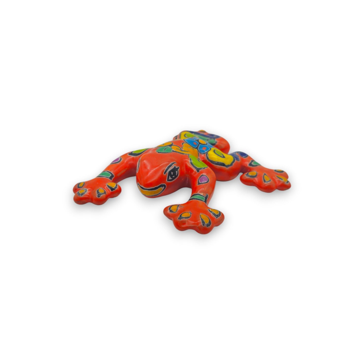 Hand-Painted Talavera Frog | Mexican Wall Art Figurine