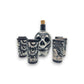 Talavera Skull Decanter with 6 Shot Glasses | Mexican Bar Set