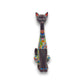 Colorful Talavera Cat Statue | Handcrafted Mexican Art