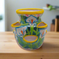 Handcrafted Talavera Strawberry Pot | Bumble Bee Garden Planter