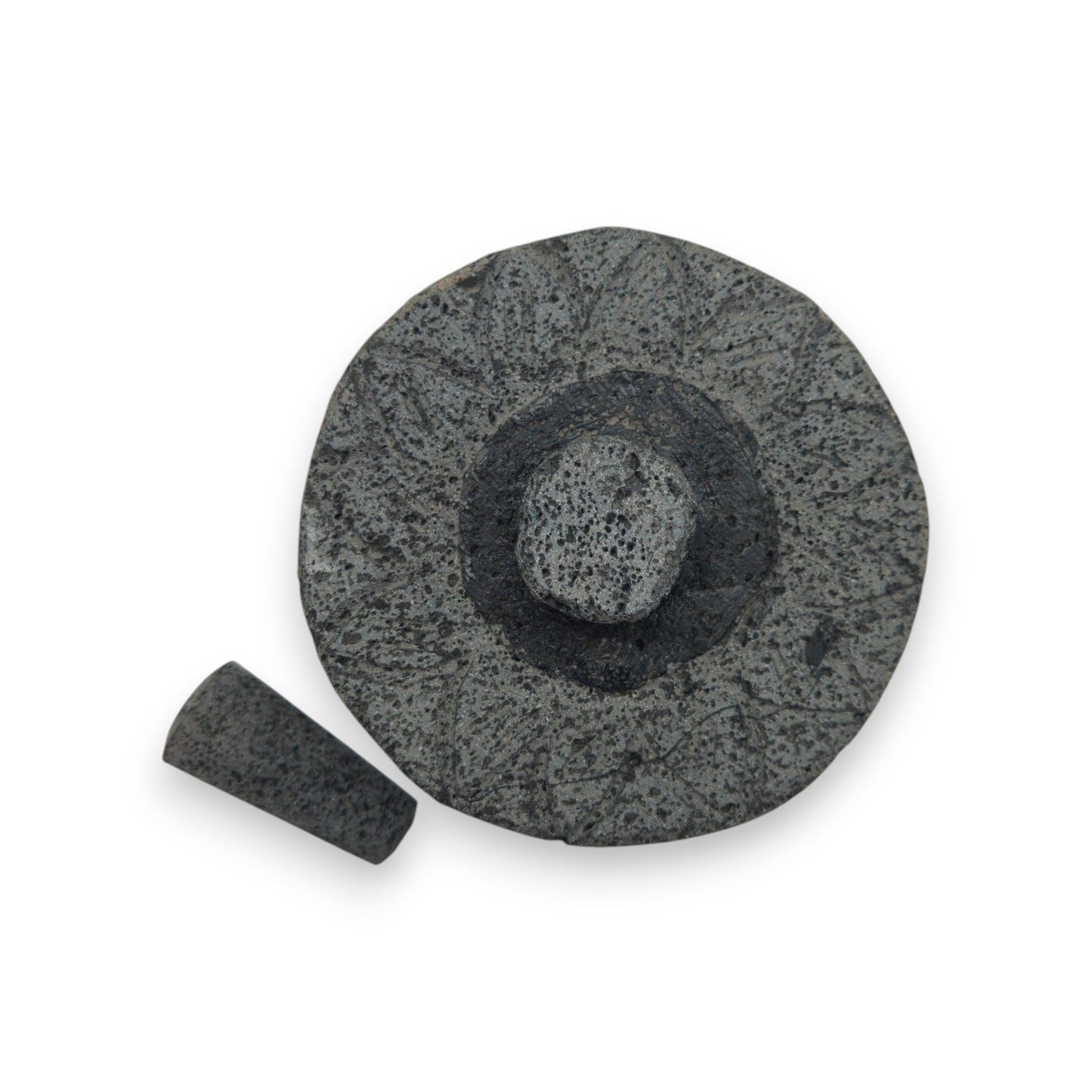 Sunflower Lid Volcanic Molcajete | Mexican Mortar & Pestle