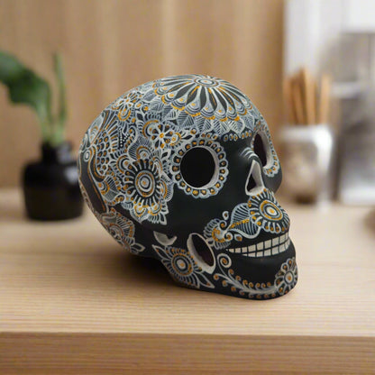 Talavera Calavera Skull | Hand-Painted Ceramic Decor
