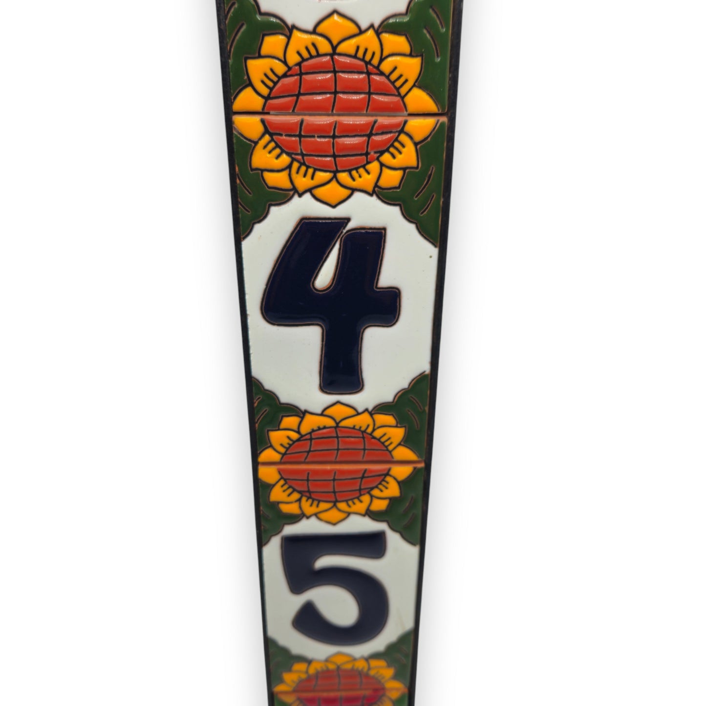Sunflower Talavera Number Tiles | Mexican Address Art