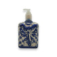 Hand-Painted Blue Talavera Soap Dispenser | Floral Ceramic Decor