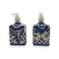 Hand-Painted Blue Talavera Soap Dispenser | Floral Ceramic Decor