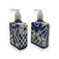 Hand-Painted Blue Talavera Soap Dispenser | Floral Ceramic Decor