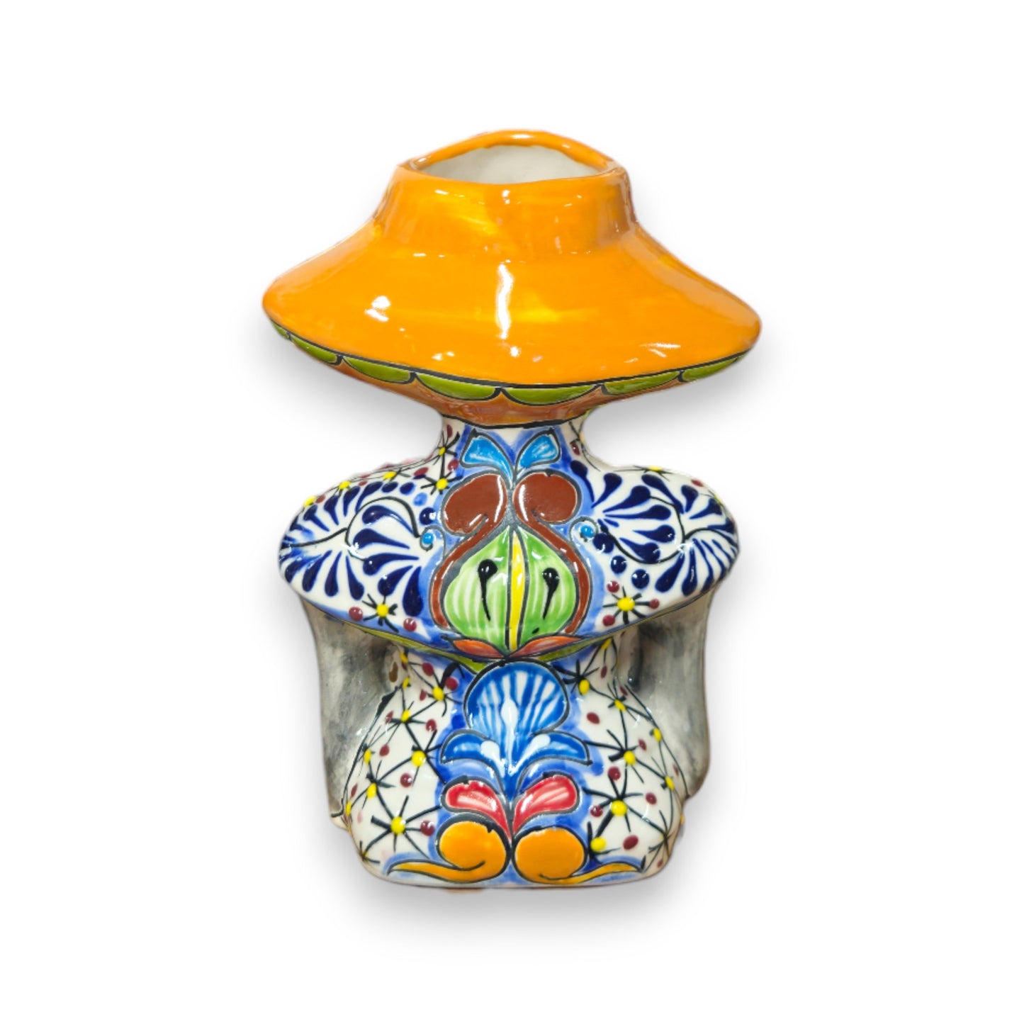 Talavera Skeleton Planter | Day of the Dead Ceramic Pot