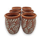 Terracotta Relief Cantarito | Handcrafted Mexican Pottery Cup