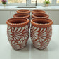 Terracotta Relief Cantarito | Handcrafted Mexican Pottery Cup