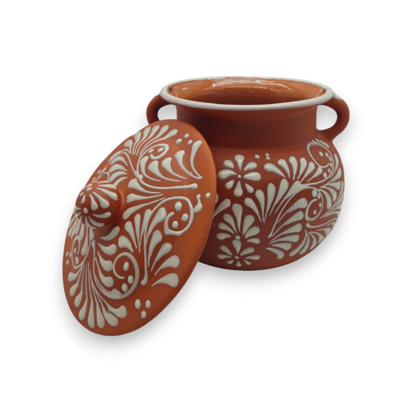Talavera Frijolero Bean Pot with Lid | Mexican Clay Pot