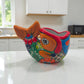 Colorful Talavera Fish Planter | Mexican Hand-Painted Pottery