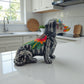 Talavera Dachshund Figurine | Day of the Dead Ceramic Dog