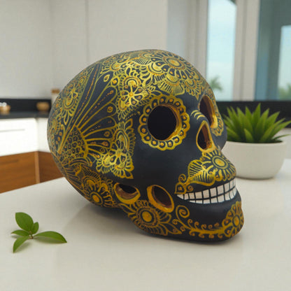Talavera Calavera Skull | Hand-Painted Ceramic Decor