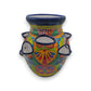 Cobalt Blue Rim Talavera Strawberry Planter | Mexican Ceramic Pot