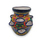 Cobalt Blue Rim Talavera Strawberry Planter | Mexican Ceramic Pot