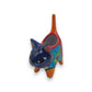 Vibrant Talavera Cat Planter | Handcrafted Mexican Pottery