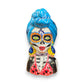 Talavera Skull Lady Planter | Colorful Day of the Dead Art