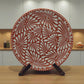 Set of 4 Brown & White Talavera Wall Plates | 11.5" Decorative  Plates