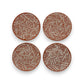 Set of 4 Brown & White Talavera Wall Plates | 11.5" Decorative  Plates