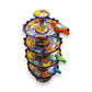 Blue Rim Tiered Talavera Fountain | Handcrafted Mexican Art